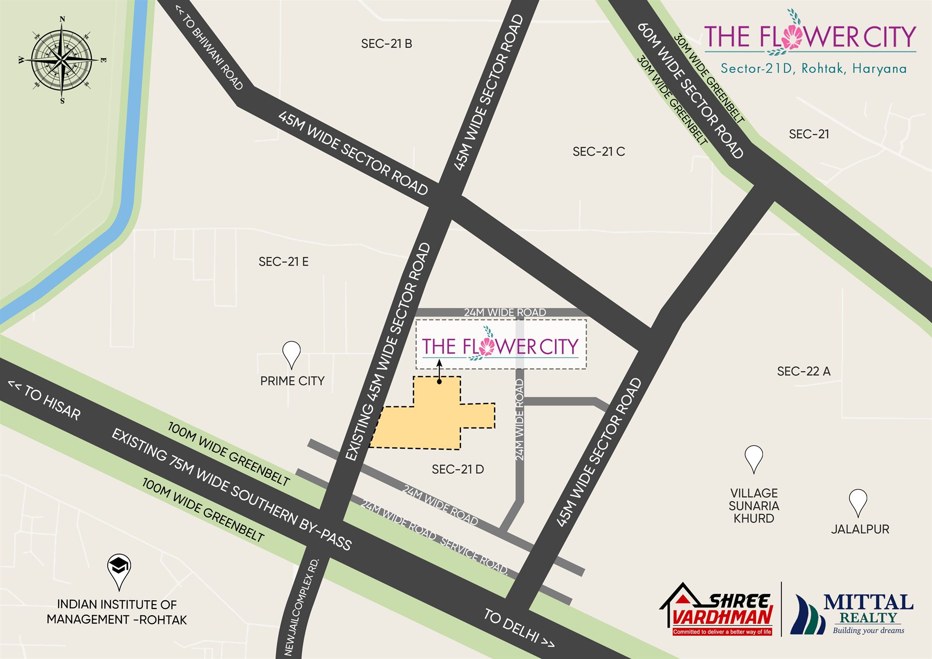 Deendayal Jan Awas Yojna location map, Sector-21D, Rohtak, Haryana